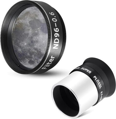 Astromania 1.25" 6.3mm Super Plossl Telescope Eyepiece - Bundle with - Moon Filter 1.25 inch ND96-0.6 in Saudi Arabia