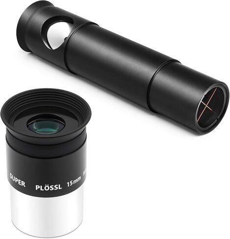 Astromania 1.25" 15mm Super Plossl Telescope Eyepiece - Bundle with - 1.25" Long Collimating Cheshire Eyepiece in Saudi Arabia