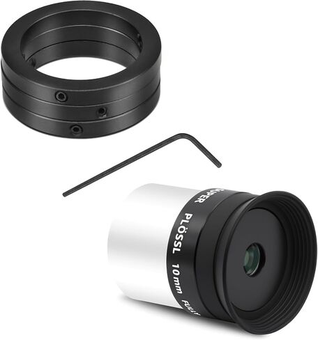 Astromania 1.25" 10mm Super Plossl Telescope Eyepiece - Bundle with - 1.25 Inch Telescope Eyepiece Parfocal Rings Set of Three in Saudi Arabia
