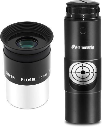 Astromania 1.25" 15mm Super Plossl Telescope Eyepiece - Bundle with - Alignment 1.25 Inch Laser Collimator in Saudi Arabia