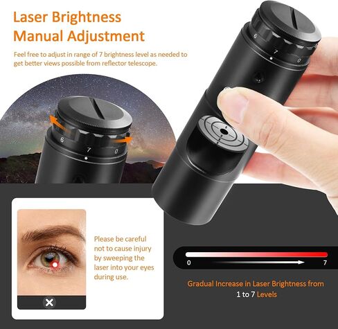 Astromania 1.25" 10mm Super Plossl Telescope Eyepiece - Bundle with - Alignment 1.25 Inch Laser Collimator in Saudi Arabia