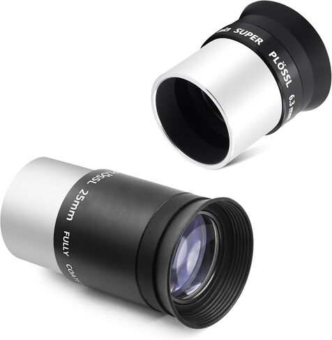Astromania 1.25" 6.3mm Super Plossl Telescope Eyepiece - Bundle with - 25mm 1.25 Inch Plossl Telescope Eyepiece in Saudi Arabia