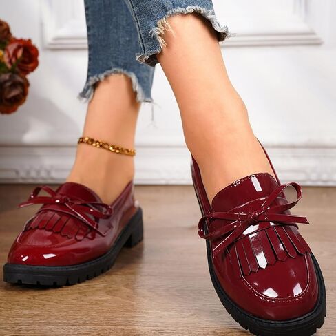 Women’s Chunky Loafers Slip On Platform Shoes – Comfort Penny Heeled Lug Sole Loafers for Work, Dressy & Business Casual Outfits in Saudi Arabia