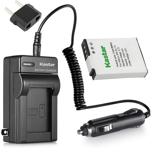 Kastar Battery (1-Pack) + Charger for Nik EN-EL12 MH-65 & Coolpix AW100, AW100s, AW110, AW110s, S9900, S9700, S9500, S9300, S9200, S9100, S6300, S8100, P330, P310, P300, S1200pj, S1000pj, S620, S31 in Saudi Arabia
