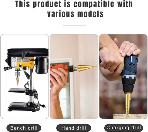 3PCS Titanium Coated HSS Step Drill Bits Set Ideal for Precise Drilling Offering Efficiency and Versatility in Saudi Arabia