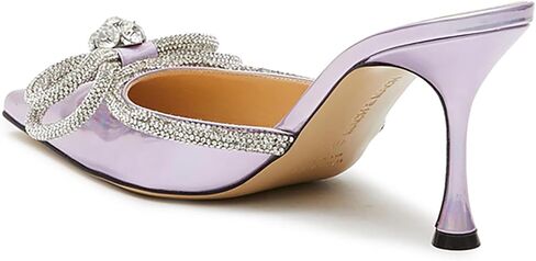 Women's Bow Rhinestone Pointed Toe Pumps,Fashion Sparkly Bowknot Closed Backless Slingback Heels Summer Slip on Wedding Bridal Dress Sandals in Saudi Arabia