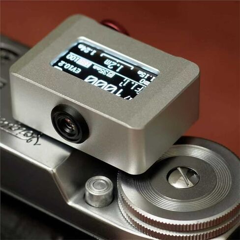 Camera Light Meter, Photography Light Meter, Exposure Indicator, OLED Screen, Cold Shoe Mount, Adjust ISO, Aperture and Shutter Speed Photography, 30° Average Metering, for Vintage Cameras(Black) in Saudi Arabia