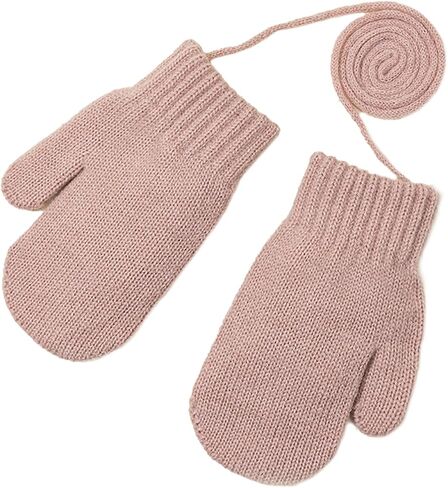 Toddler Winter Mittens Solid Knitted Cold Protection Magic Gloves Mitten for Boys Girls in Saudi Arabia