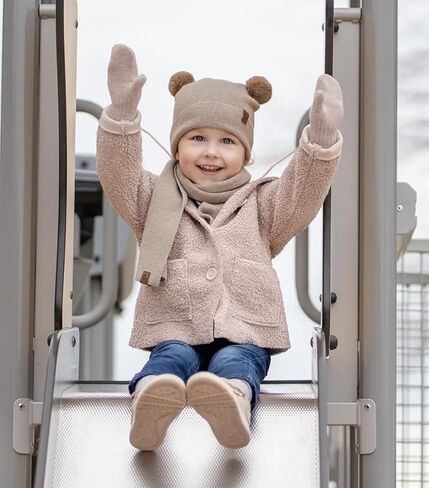 Toddler Winter Mittens Solid Knitted Cold Protection Magic Gloves Mitten for Boys Girls in Saudi Arabia