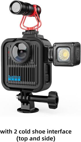 إطار واقٍ للقفص متوافق مع Gopro MAX2، قفص بلاستيكي متين وخفيف الوزن مع حذاء بارد لـ MAX2، يأتي مع محول تركيب، ومسمار إبهام وأغطية عدسات in Kuwait