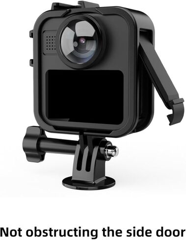 إطار واقٍ للقفص متوافق مع Gopro MAX2، قفص بلاستيكي متين وخفيف الوزن مع حذاء بارد لـ MAX2، يأتي مع محول تركيب، ومسمار إبهام وأغطية عدسات in Kuwait