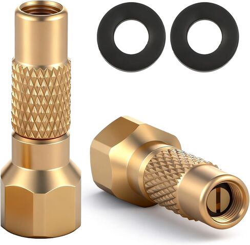 2PCS Air Chuck Twist-On, Screw on Tire Air Chuck Heavy-Duty Brass Twist-On Chucks Tire Inflator Nozzle with 1/4'' Npt Thread for Tires Inflator Gauge Compressor Accessories in Kuwait