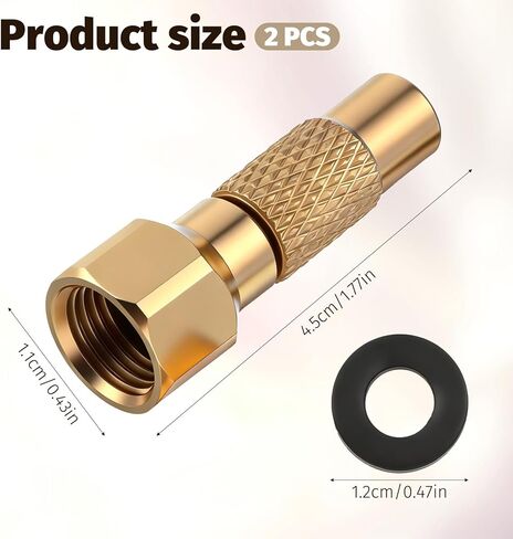 2PCS Air Chuck Twist-On, Screw on Tire Air Chuck Heavy-Duty Brass Twist-On Chucks Tire Inflator Nozzle with 1/4'' Npt Thread for Tires Inflator Gauge Compressor Accessories in Kuwait