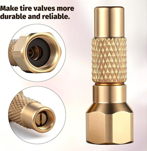 2PCS Air Chuck Twist-On, Screw on Tire Air Chuck Heavy-Duty Brass Twist-On Chucks Tire Inflator Nozzle with 1/4'' Npt Thread for Tires Inflator Gauge Compressor Accessories in Kuwait