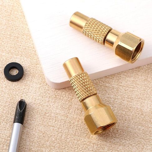 2PCS Air Chuck Twist-On, Screw on Tire Air Chuck Heavy-Duty Brass Twist-On Chucks Tire Inflator Nozzle with 1/4'' Npt Thread for Tires Inflator Gauge Compressor Accessories in Kuwait