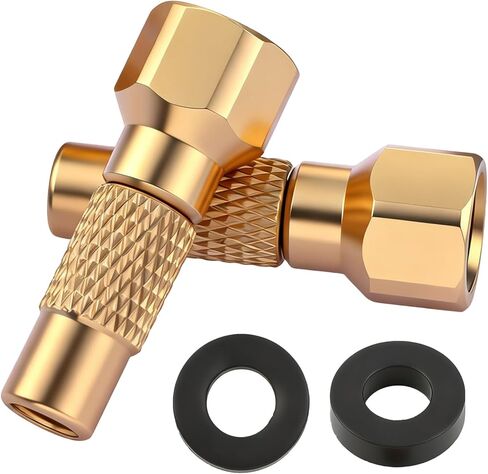 2PCS Air Chuck Twist-On, Screw on Tire Air Chuck Heavy-Duty Brass Twist-On Chucks Tire Inflator Nozzle with 1/4'' Npt Thread for Tires Inflator Gauge Compressor Accessories in Kuwait
