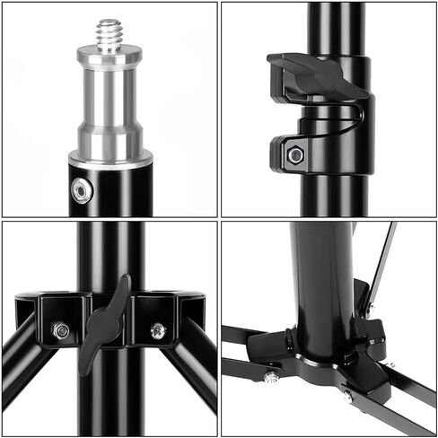 2/2.4/2.8M Tripod Selfie Stick Adjustable Light Stand 1/4 Screw Head(Alloy 280cm) in Saudi Arabia