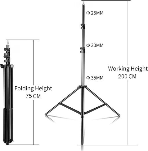 2/2.4/2.8M Tripod Selfie Stick Adjustable Light Stand 1/4 Screw Head(Alloy 280cm) in Saudi Arabia