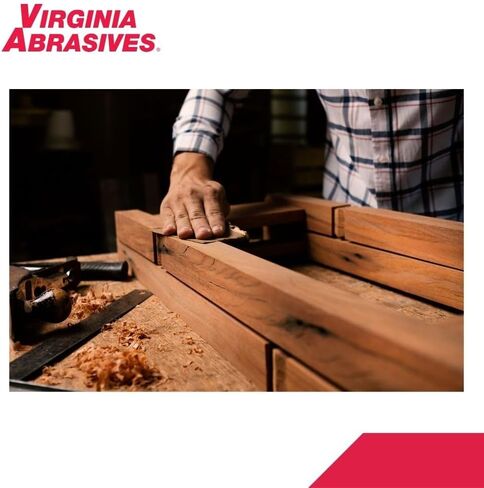 مجموعة ورق صنفرة للأغراض العامة مقاس 9 × 11 بوصة من Virginia Abrasives، (5 لكل منها، 10 إجماليًا) (خشن (80/100)) in Kuwait