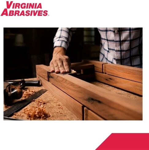 مجموعة ورق صنفرة للأغراض العامة مقاس 9 × 11 بوصة من Virginia Abrasives، (5 لكل منها، 10 إجماليًا) (خشن (80/100)) in Kuwait