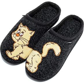 شباشب للنساء والرجال مع نمط حيواني لطيف وتطريز للقطط والكلاب، أحذية منزلية من الإسفنج الذكي للشتاء الدافئ in Kuwait