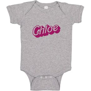 Chloe Doll Font Baby Infant Bodysuit in Kuwait