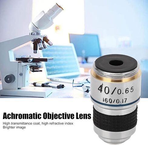 Microscope Objective Lens 40X Achromatic Biological High Precision Brass Aluminum Alloy RMS Thread for Scientific Research Laboratory Education in Saudi Arabia
