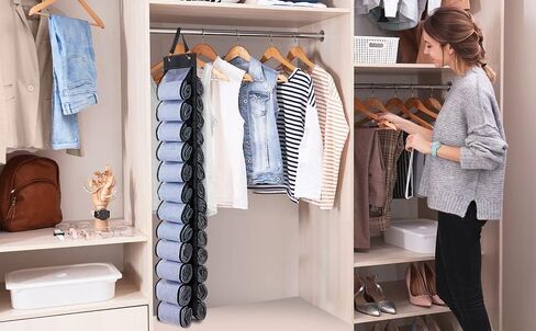 Legging Organizer with 16 Roll Compartments for Yoga Pants, Tank Top, Towel, Underwear, Shirt (Grey) in Saudi Arabia