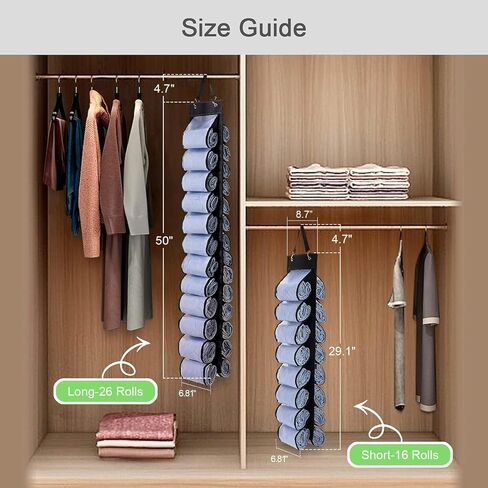 Legging Organizer with 16 Roll Compartments for Yoga Pants, Tank Top, Towel, Underwear, Shirt (Grey) in Saudi Arabia