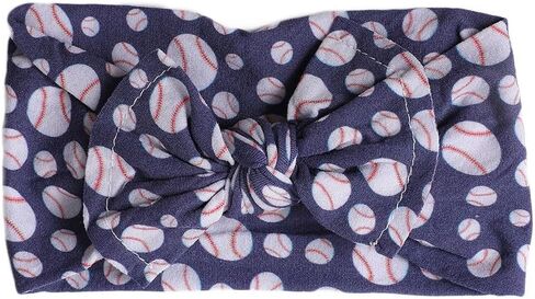 Baby Baseball Headband Turban Baby Girls Baseball Headwarp Bowknot Baby Baseball Hair Band Bow BTB14 (A-Blue, Free Size) in Saudi Arabia