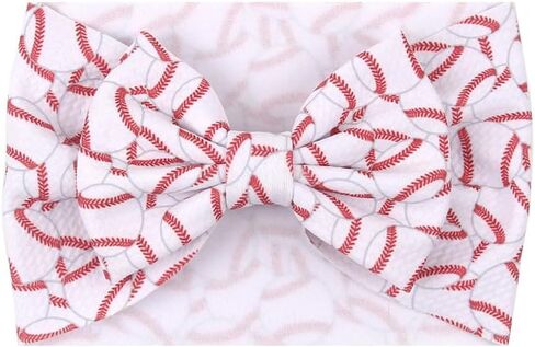 Baby Baseball Headband Turban Baby Girls Baseball Headwarp Bowknot Baby Baseball Hair Band Bow BTB14 (A-Blue, Free Size) in Saudi Arabia