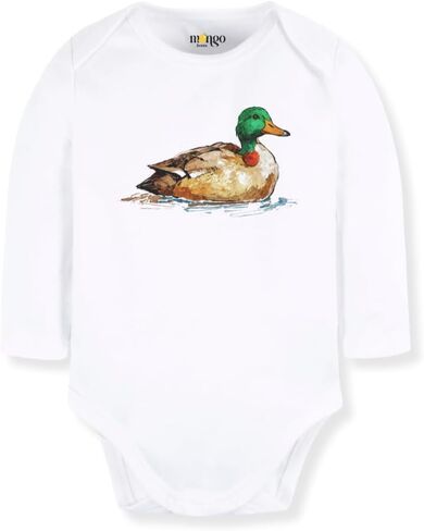 Mallard Wild Duck Baby Bodysuit, Kids & Toddler T-Shirt – Cute Duck Outfit for Boys Girls Animals Clothes in Saudi Arabia
