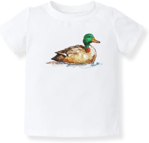 Mallard Wild Duck Baby Bodysuit, Kids & Toddler T-Shirt – Cute Duck Outfit for Boys Girls Animals Clothes in Saudi Arabia