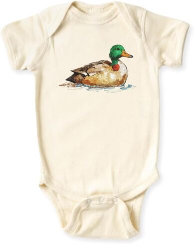 Mallard Wild Duck Baby Bodysuit, Kids & Toddler T-Shirt – Cute Duck Outfit for Boys Girls Animals Clothes in Saudi Arabia