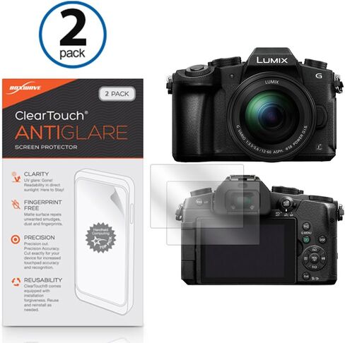 واقي شاشة BoxWave متوافق مع Panasonic Lumix DMC-G85 - ClearTouch مضاد للتوهج (عبوتان)، طبقة رقيقة غير لامعة مضادة لبصمات الأصابع in Kuwait