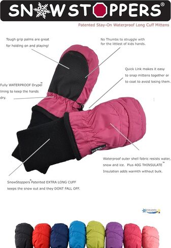 قفازات SnowStoppers المقاومة للماء تبقى على الشتاء بدون إبهام للرضع in Kuwait