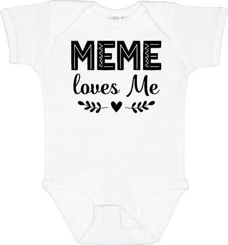 inktastic Meme Loves Me Baby Clothes Baby Bodysuit in Saudi Arabia