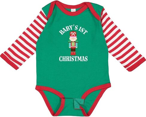 inktastic Babys 1st Christmas Nutcracker Outfit Long Sleeve Creeper in Saudi Arabia