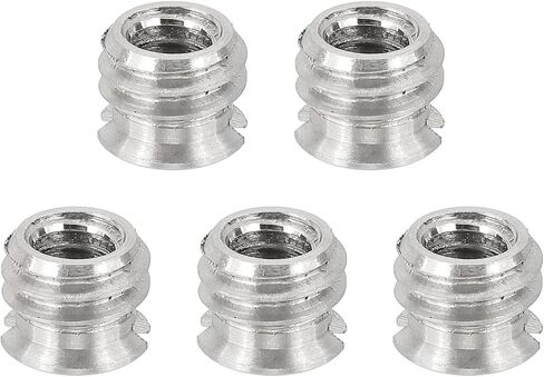 PATIKIL 1/4" Female to 3/8" Male Convert Screw Adapters, 5 Pcs Tripod Thread Adapter Mount for Camera Monopod Video DSLR SLR Mic Stand, Silver in Saudi Arabia
