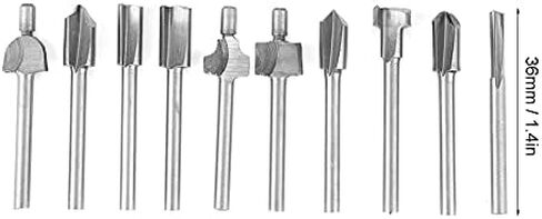10Pcs Grinding Milling Cutter Flush Trim Bit Woodworking Electric Trimming Tool in Saudi Arabia