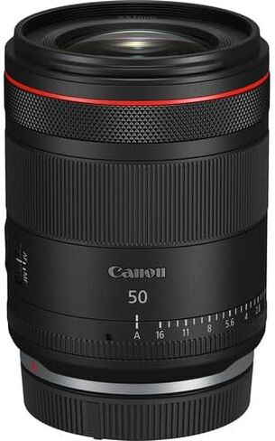 عدسة كانون RF 50 ملم f/1.4 L VCM | L-Series Standard Prime مع فتحة f/1.4 ساطعة وNano USM وتثبيت الصورة | للصور الشخصية وتصوير حفلات الزفاف (6908C002) + حقيبة كتف + بطاقة سعة 64 جيجابايت in Kuwait