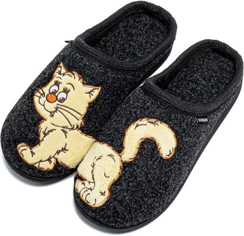 شباشب للنساء والرجال مع نمط حيواني لطيف وتطريز للقطط والكلاب، أحذية منزلية من الإسفنج الذكي للشتاء الدافئ in Kuwait