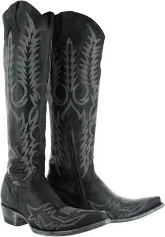 Ladies Black & Silver Tall Boots Mayra Bis by Old Gringo in Saudi Arabia