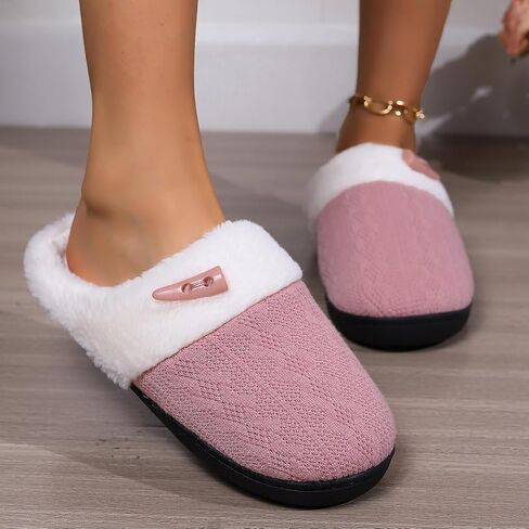 Women's House Slippers Slip on Memory Foam Travel Slippers Warm Bedroom House Shoes in Saudi Arabia