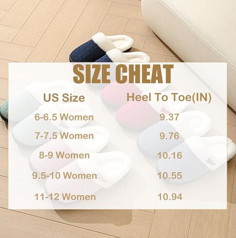 Women's House Slippers Slip on Memory Foam Travel Slippers Warm Bedroom House Shoes in Saudi Arabia