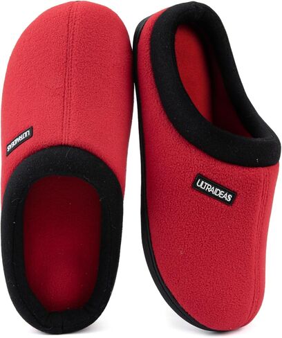 ULTRAIDEAS Women's Cozy Fleece-Lined Memory Foam Slippers with Anti-Slip Rubber Sole for Indoor/Outdoor in Kuwait