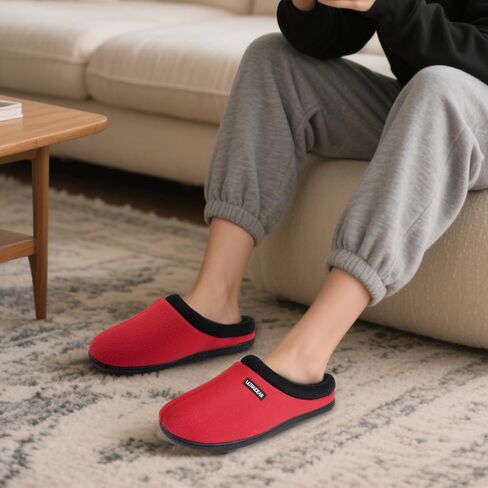 ULTRAIDEAS Women's Cozy Fleece-Lined Memory Foam Slippers with Anti-Slip Rubber Sole for Indoor/Outdoor in Kuwait