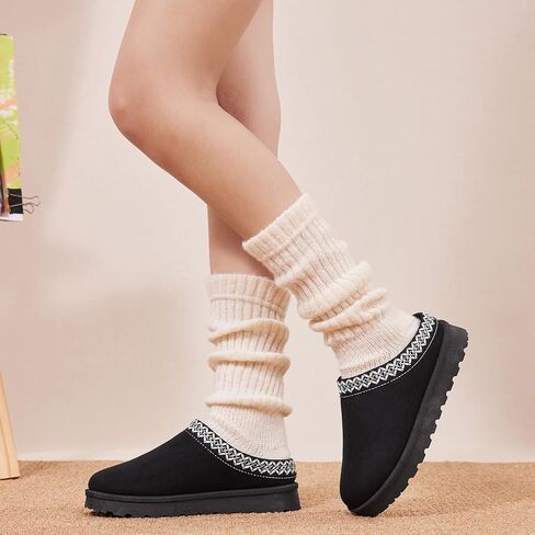 Women's Fuzzy Cozy Warm Slippers Indoor and Outdoor Slip On Cute House Fluffy Clogs in Kuwait