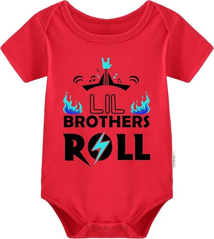 Baby Twins Bodysuit Big Brothers Rock Newborn Baby Unisex Romper Cute Family Matching Outfits in Saudi Arabia