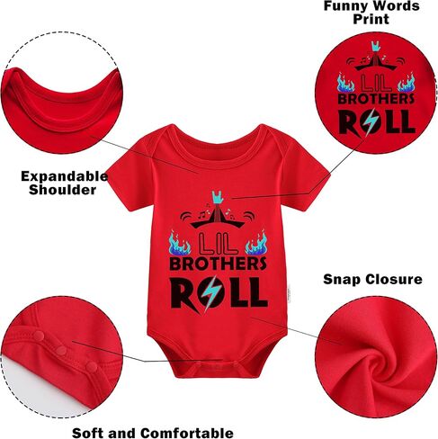 Baby Twins Bodysuit Big Brothers Rock Newborn Baby Unisex Romper Cute Family Matching Outfits in Saudi Arabia